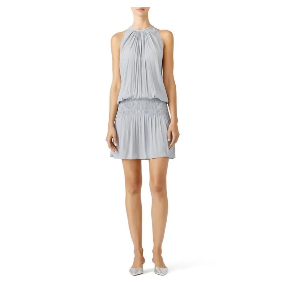 Ramy Brook Paris Sleeveless Mini Dress in light grey